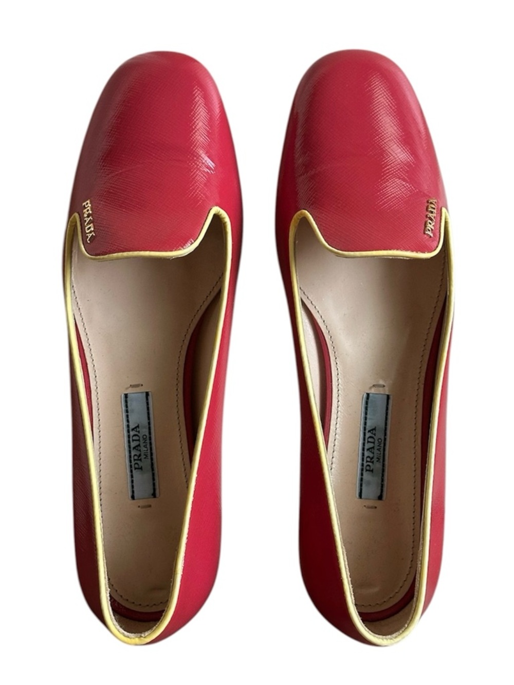 Authentic Prada Saffiano Leather Ballerina Flats